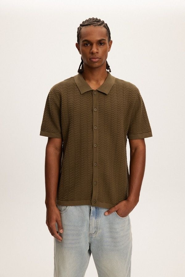 Kuwalla Wave Knit Polo Shirt