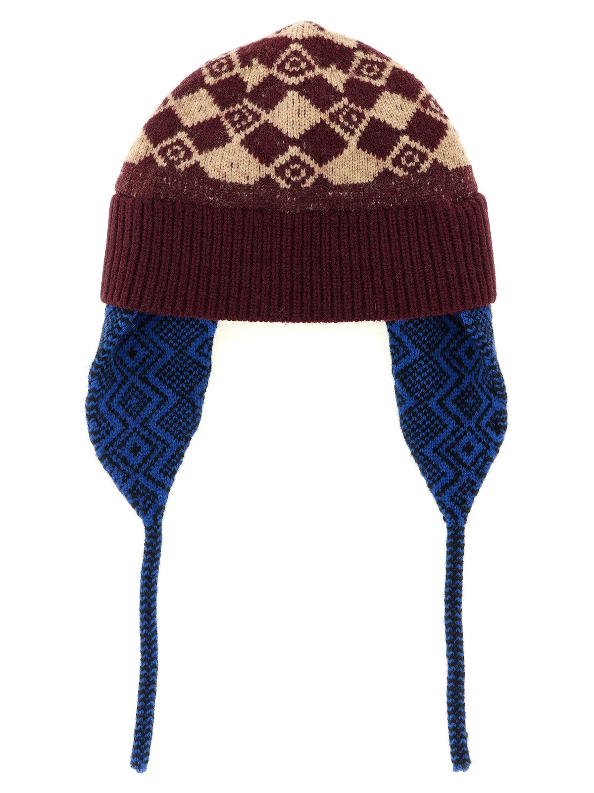 Dries Van Noten Bordeaux Wool Earflap Hat
