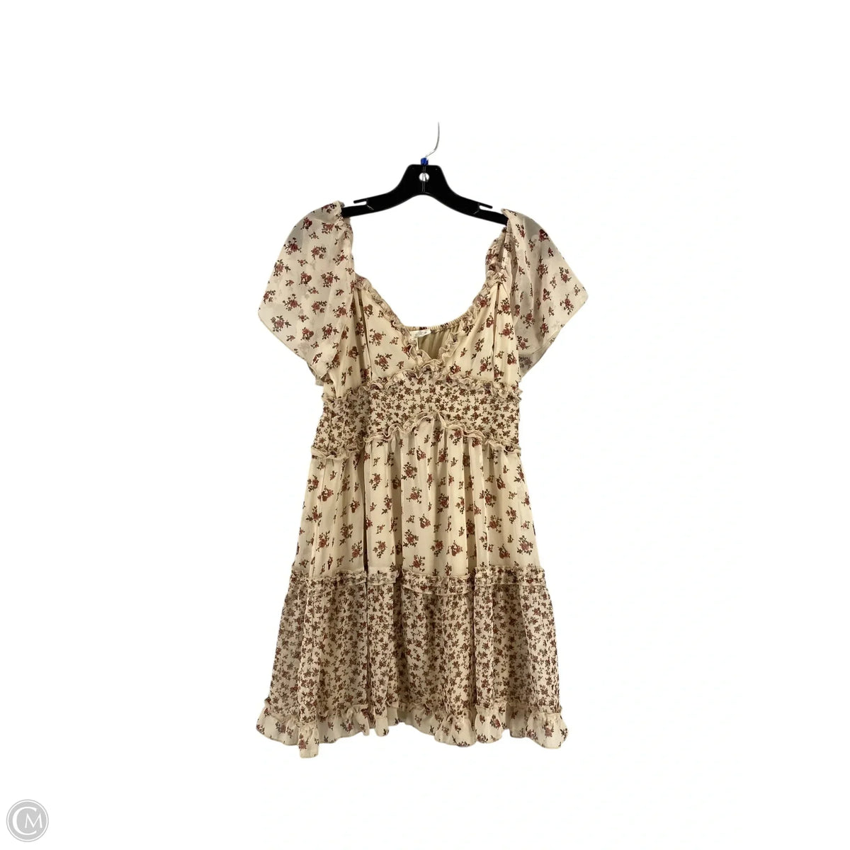 Dress Casual Short By Altard State In Cream & Red, Size: M