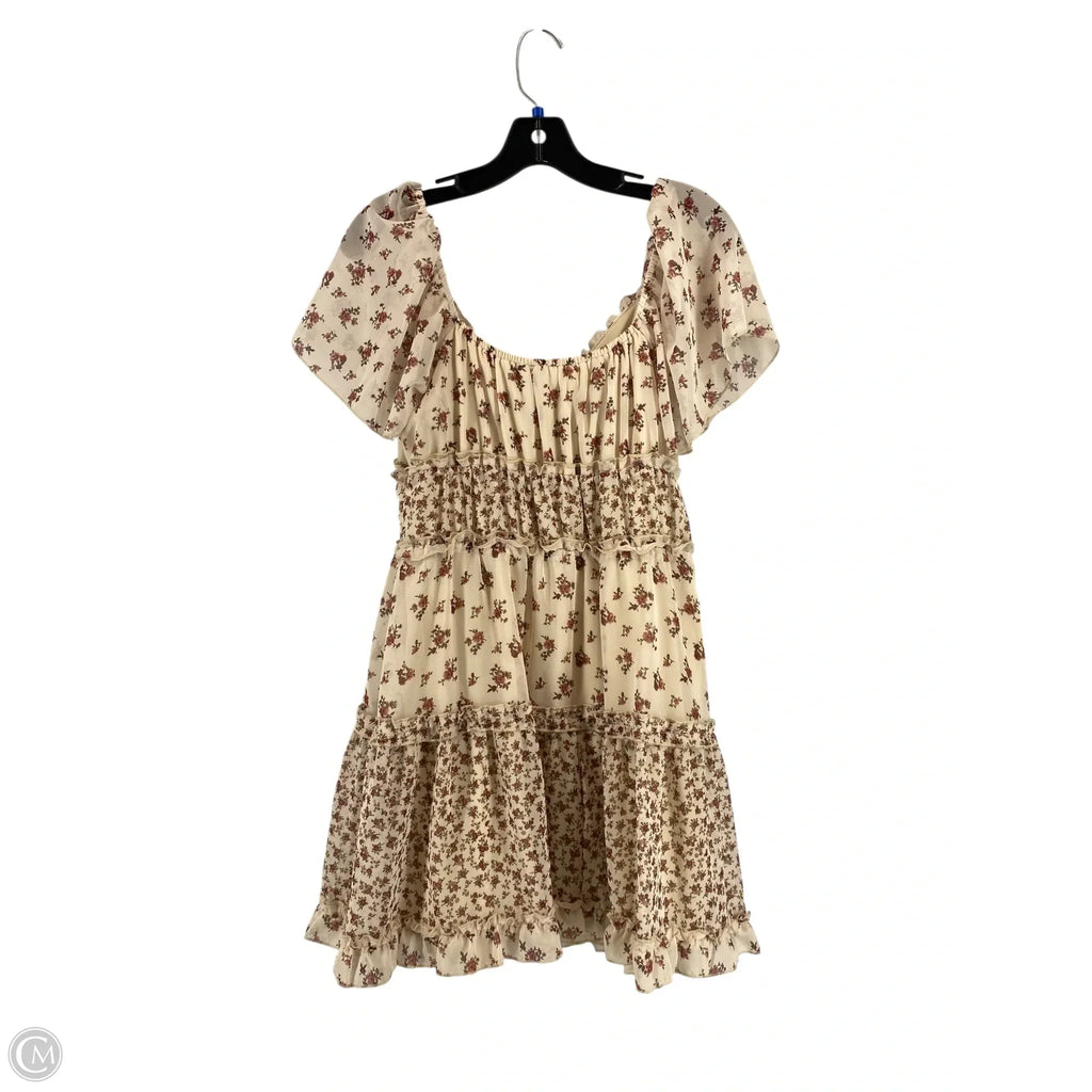 Dress Casual Short By Altard State In Cream & Red, Size: M