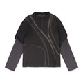 Grey Hamish Long Sleeve Layered Polo Shirt