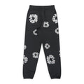 Vintage Black Rhinestone Cotton Wreath Sweatpants