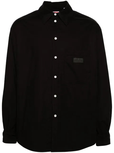 Kenzo logo-patch padded shirt jacket