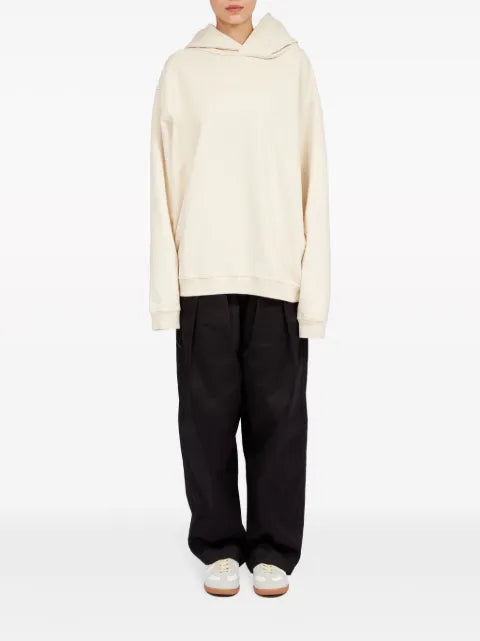 Maison Margiela logo-embroidered cotton hoodie