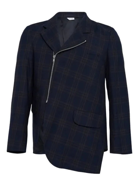 Comme des Garçons Homme Deux plaid zip jacket