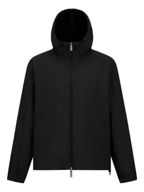 Herno hooded zip-front jacket
