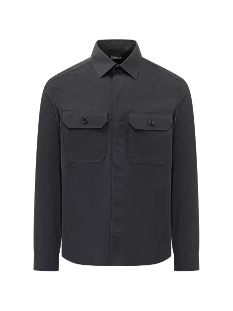 Zegna button-flap pocket overshirt