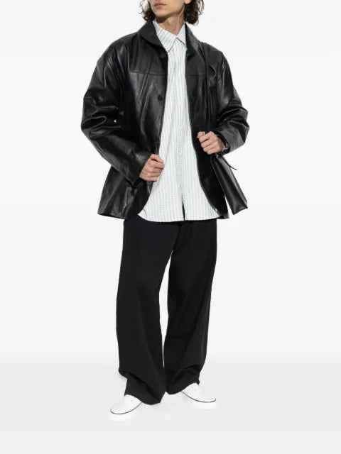 Jacquemus The Gardian leather button-up jacket
