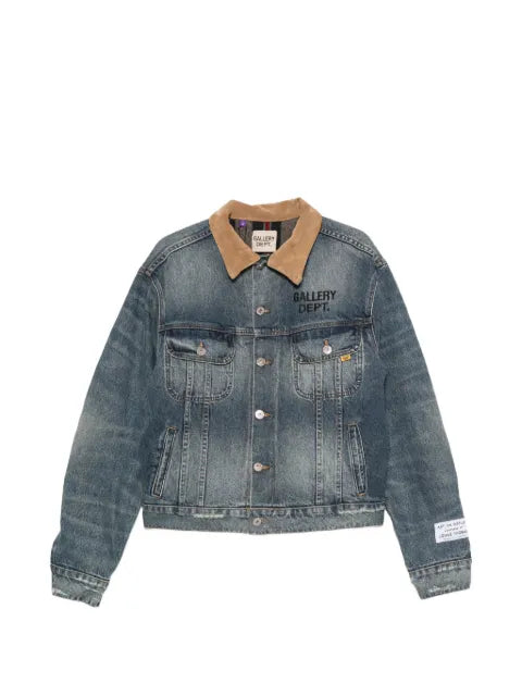 GALLERY DEPT. logo-print contrast-collar jacket