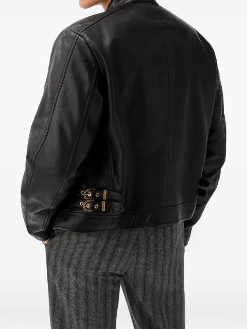 Versace nappa biker jacket