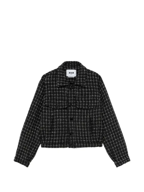 MSGM check-pattern tweed jacket