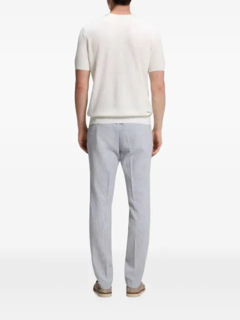 BOSS short-sleeved sweater with knitted structure