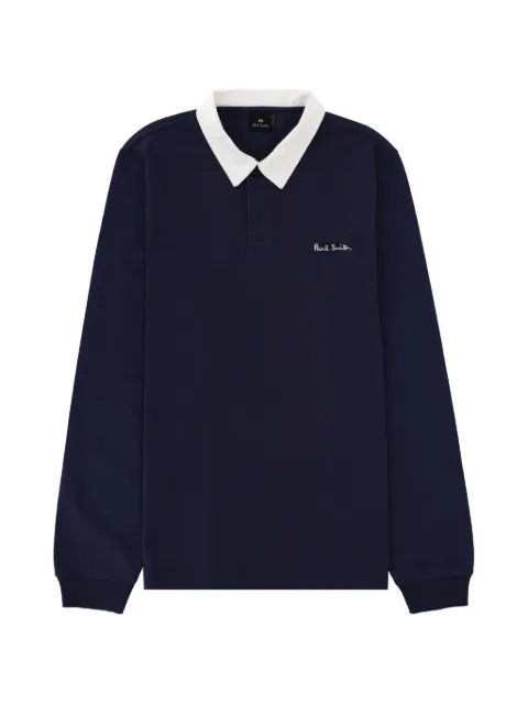 PS Paul Smith logo-embroidered contrast-collar sweatshirt