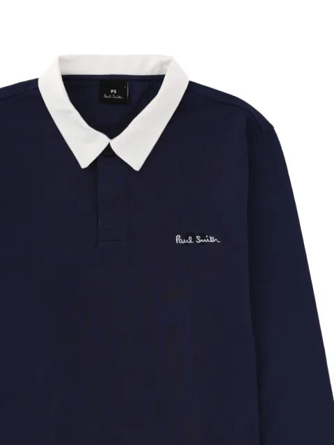 PS Paul Smith logo-embroidered contrast-collar sweatshirt