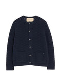 Valentino Garavani wool and cashmere cardigan with metallic V detail
