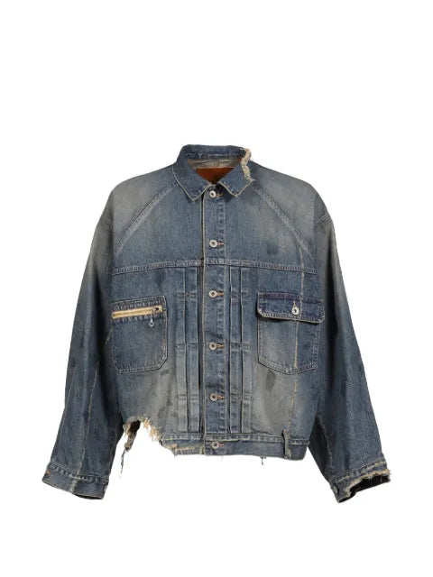 DAIRIKU 80YEAR distressed-effect denim jacket
