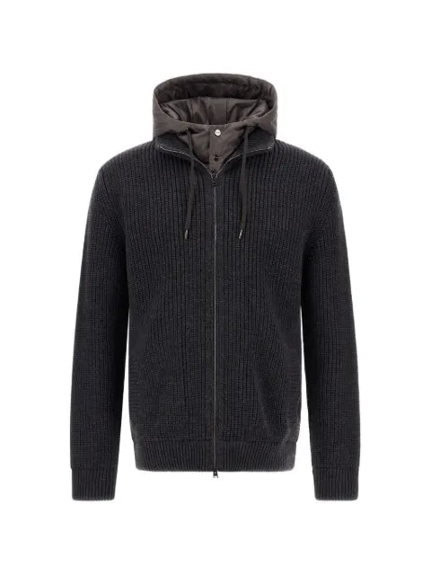 Herno ribbed-knit zip-up cardigan
