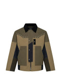 Andersson Bell stud-embellished patchwork jacket
