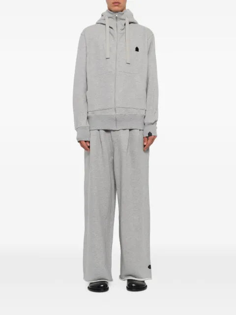 Noir Kei Ninomiya embroidered zip-up hoodie
