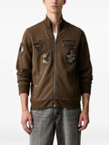 Aeronautica Militare patch-detail zip-up sweatshirt