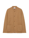 Lardini Mandarin-collar basket-stitch cardigan
