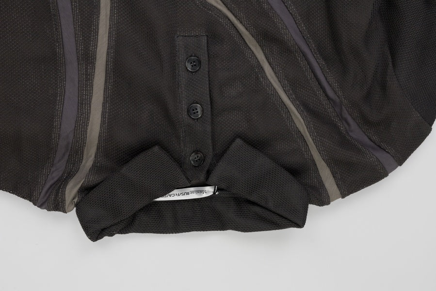 Grey Hamish Long Sleeve Layered Polo Shirt