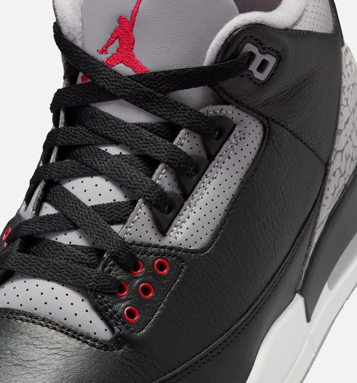 Air Jordan 3 Retro Black Cement – Men's Lifestyle Shoe in Black/Fire Red/Cement Grey/Summit White