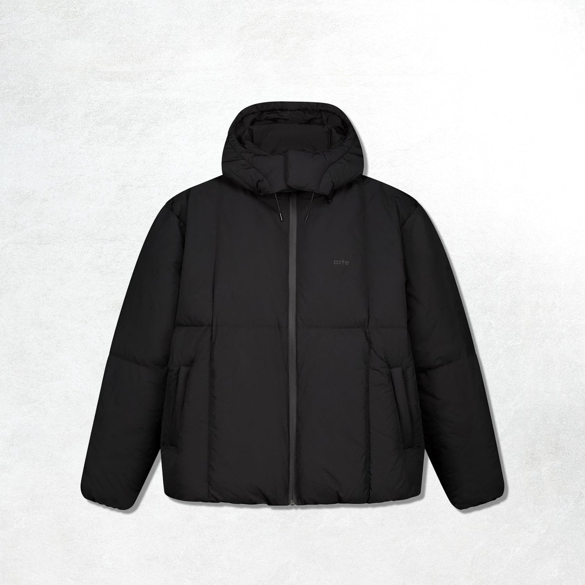 Arte Special Cuts Puffer Jacket: Black