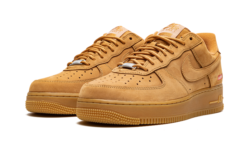Supreme x Nike Air Force 1 Low SP 'Wheat' – DN1555-200 | Warm Wheat Suede AF1 Low with Supreme Box Logo & Premium Earth-Tone Build
