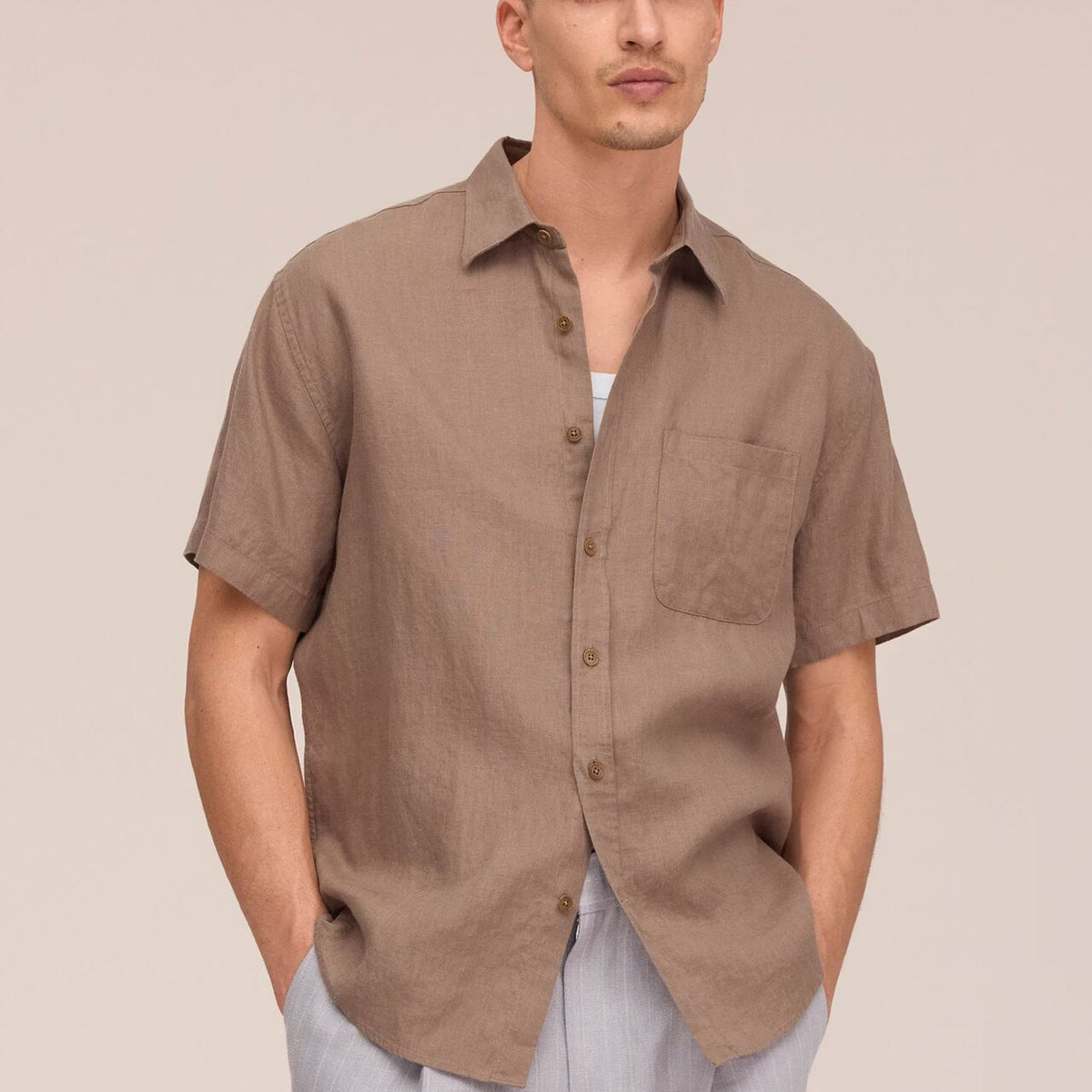 NN07 Deon SS Shirt: Clay Mirage