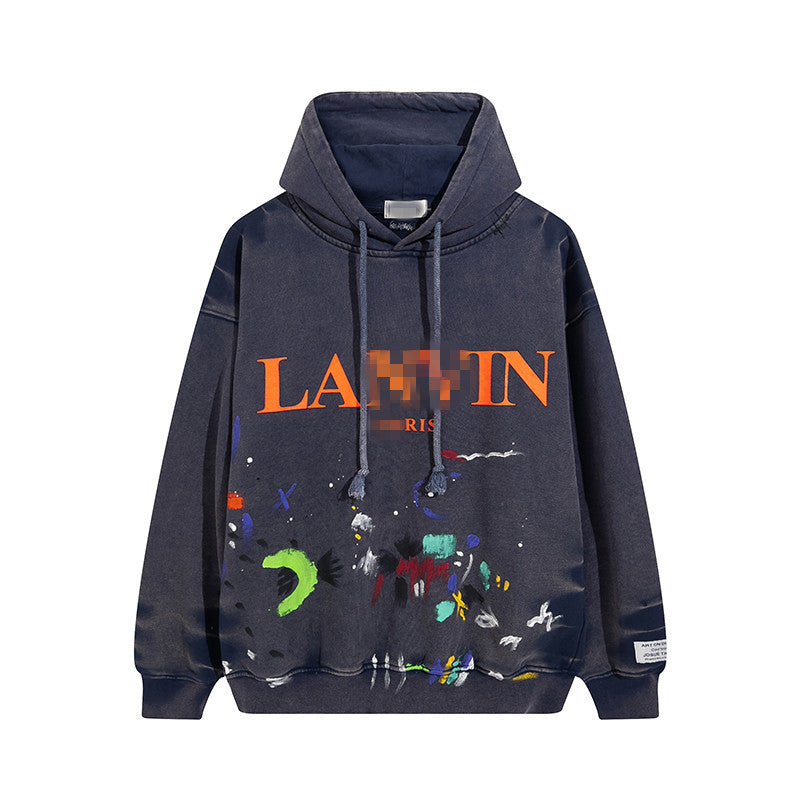 Gallery Dept Hoodie Hand Painted Graffiti Washed Hooded Sweater