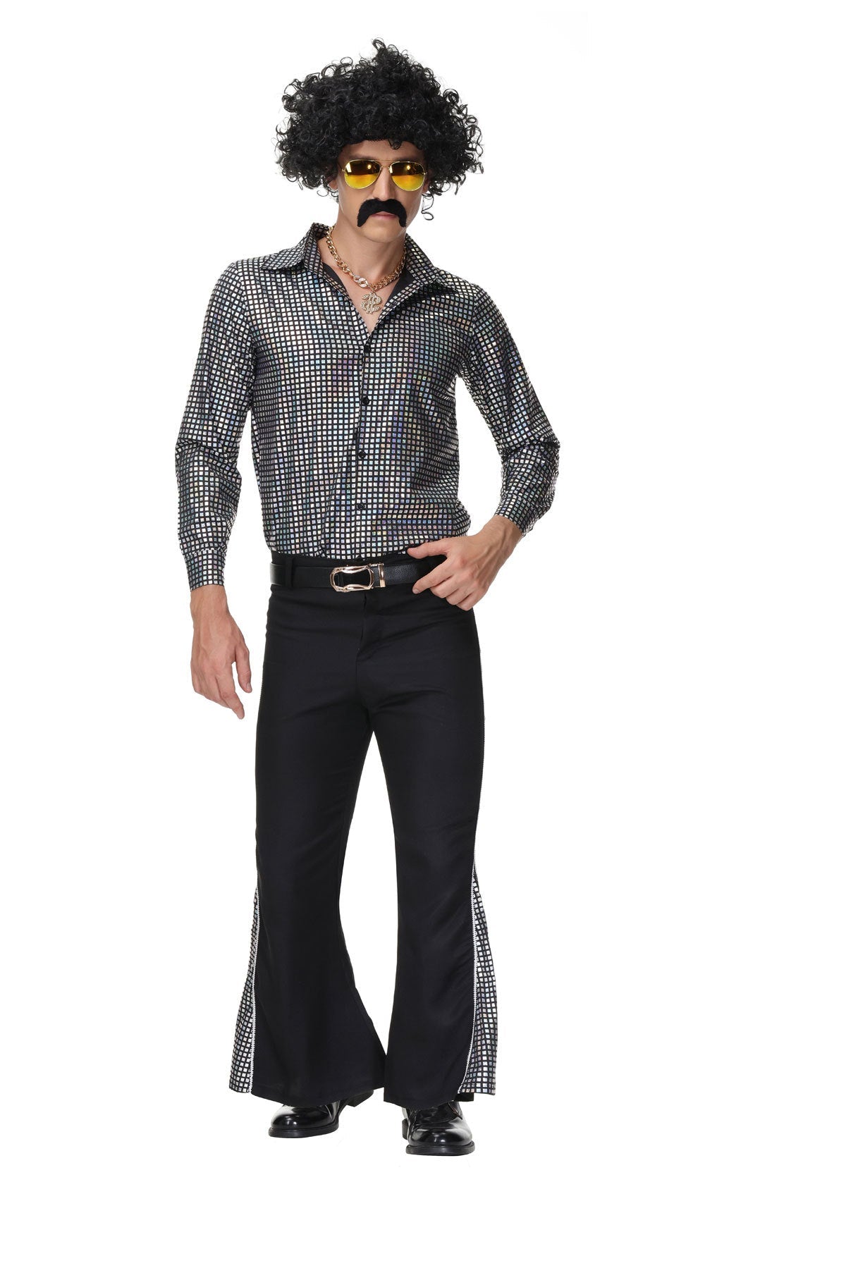 Halloween Men & Women 70s Disco Hippie Cosplay Couple Party Sets
