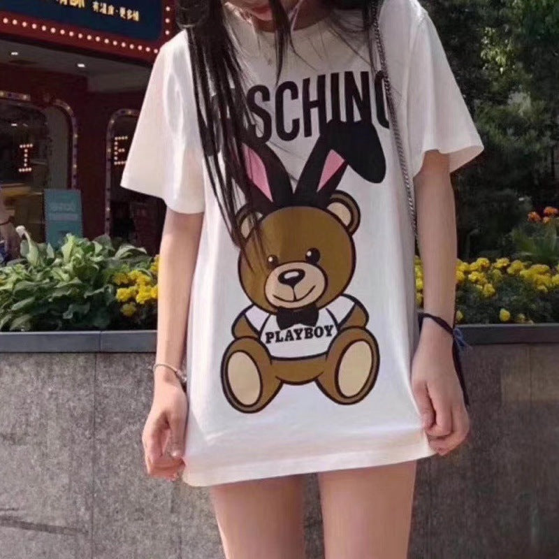 Moschino T-shirt Bear T-shirt Plus Size Couple