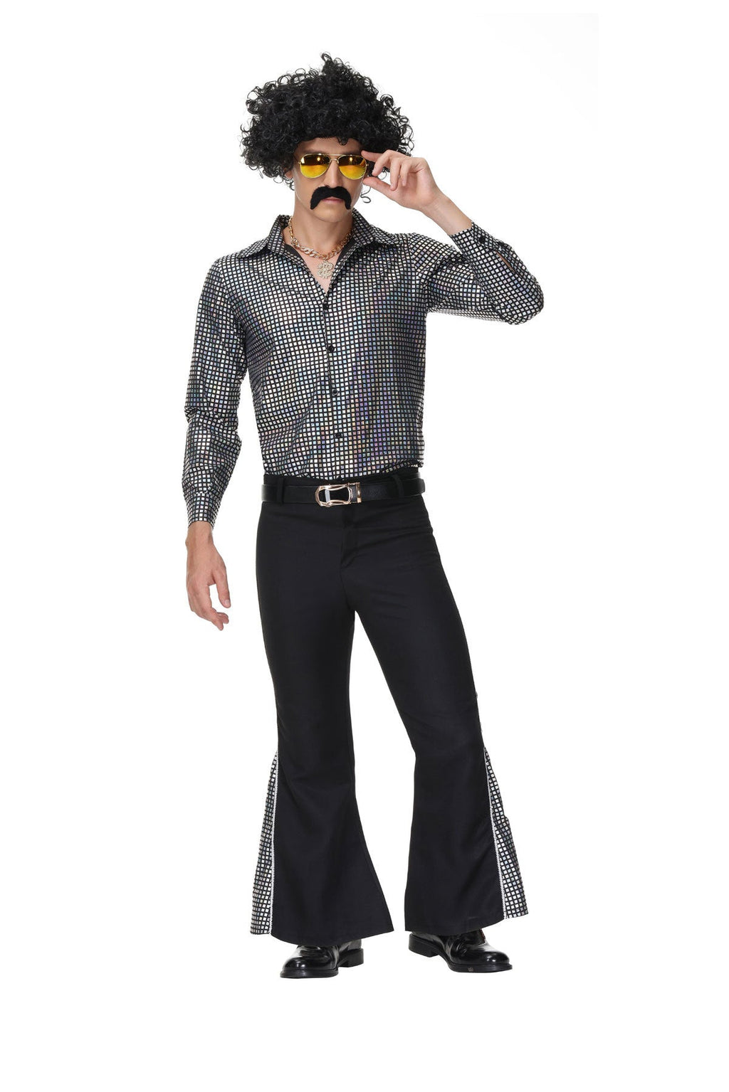 Halloween Men & Women 70s Disco Hippie Cosplay Couple Party Sets