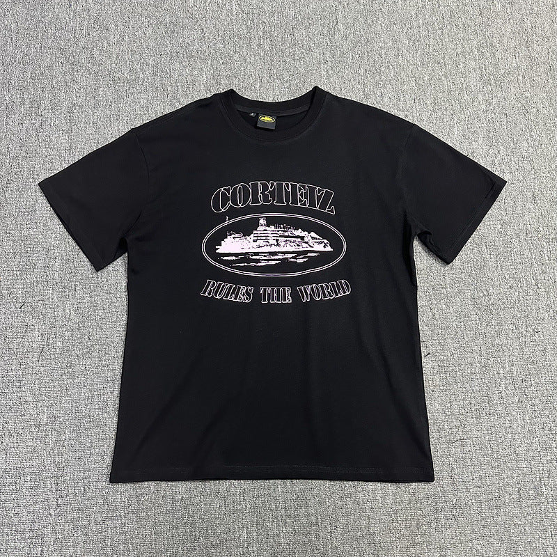 Corteiz Circle Logo Graphic Oversized Tee Streetwear Unisex