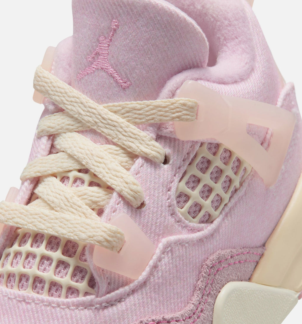 Air Jordan 4 Retro Pink Pearl And Iced Carmine Infant & Toddler Lifestyle Shoe - Iced Carmine/Iced Carmine/Coconut Milk/Anthracite/Muslin/Pinksicle