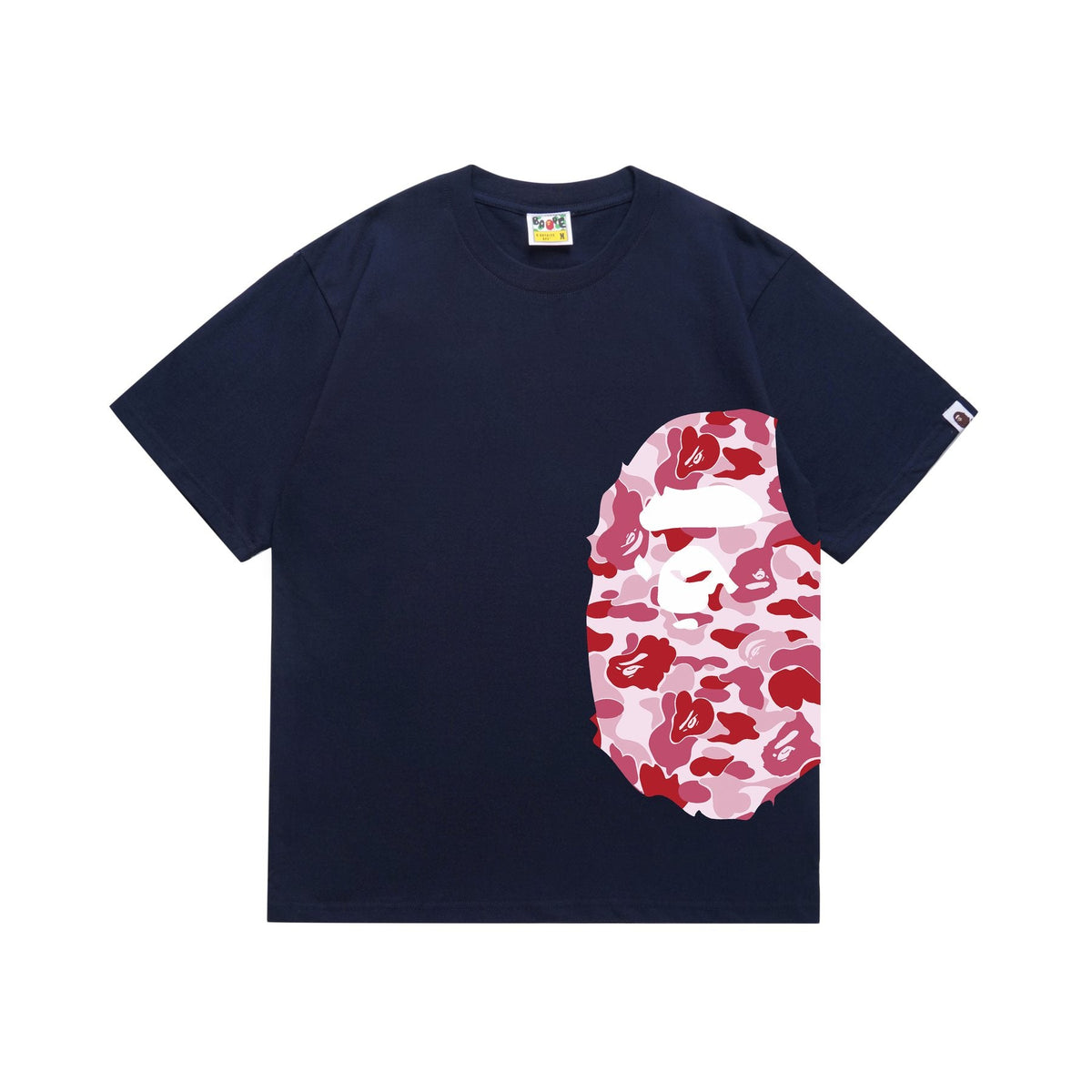 BAPE Pink Camo Ape Head Graphic Short-Sleeve T-Shirt