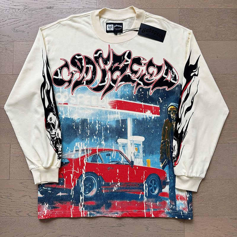 Godspeed Car Graphic Long-Sleeve T-Shirt