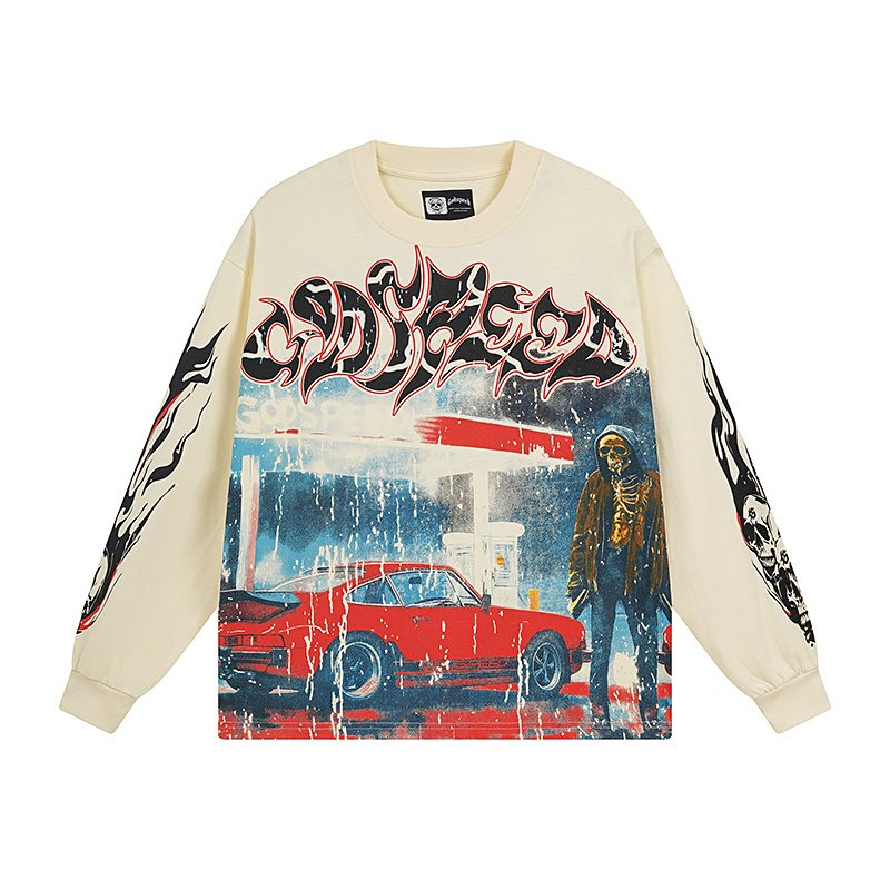 Godspeed Car Graphic Long-Sleeve T-Shirt
