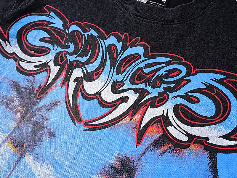 Godspeed Washed Black Car & Eye Sun Graphic T-Shirt