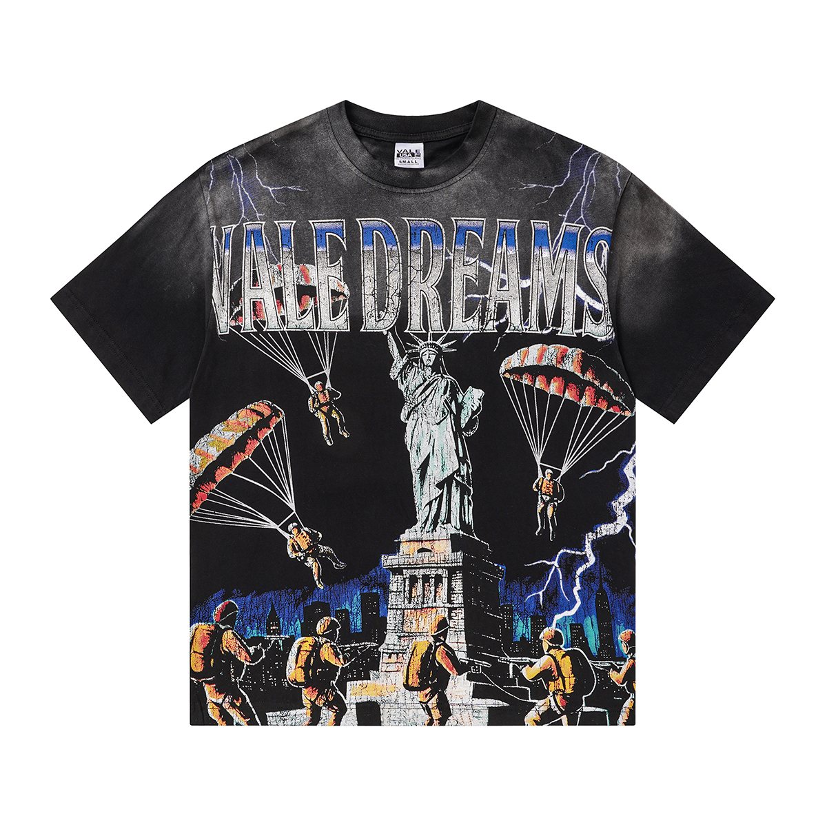 VALLEY Statue of Liberty Parachute Graphic T-Shirt