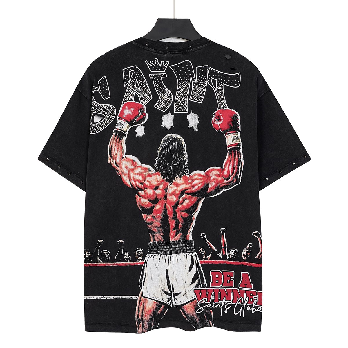 SAINT Boxing Graphic Washed T-Shirt
