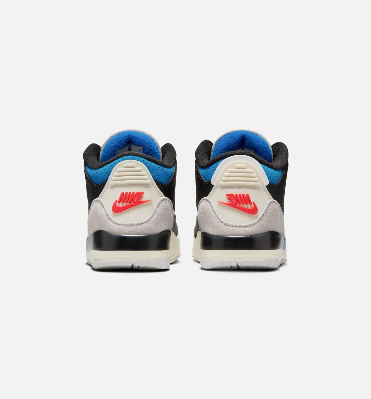 Air Jordan 3 Retro OG Rare Air Preschool Sneakers - Black / Chile Red / Neutral Grey