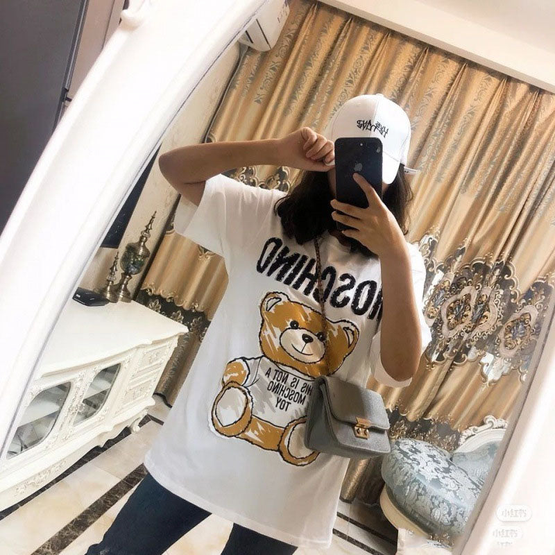 Moschino T-shirt Bear T-shirt Plus Size Couple