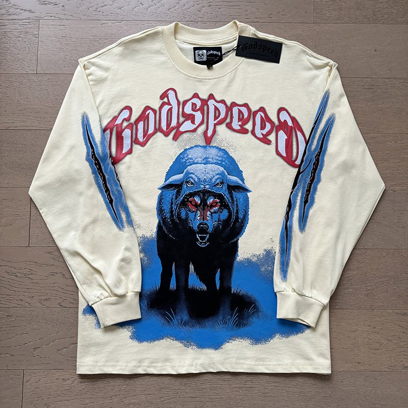 Godspeed Bear Graphic Long-Sleeve T-Shirt