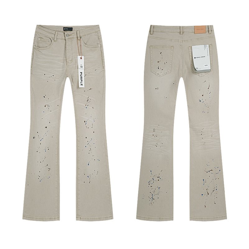 Purple Brand Paint-Splatter Denim Jeans