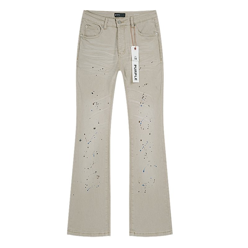 Purple Brand Paint-Splatter Denim Jeans