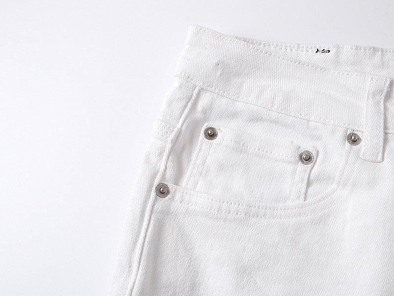 Purple Brand Paint-Splatter Denim Jeans