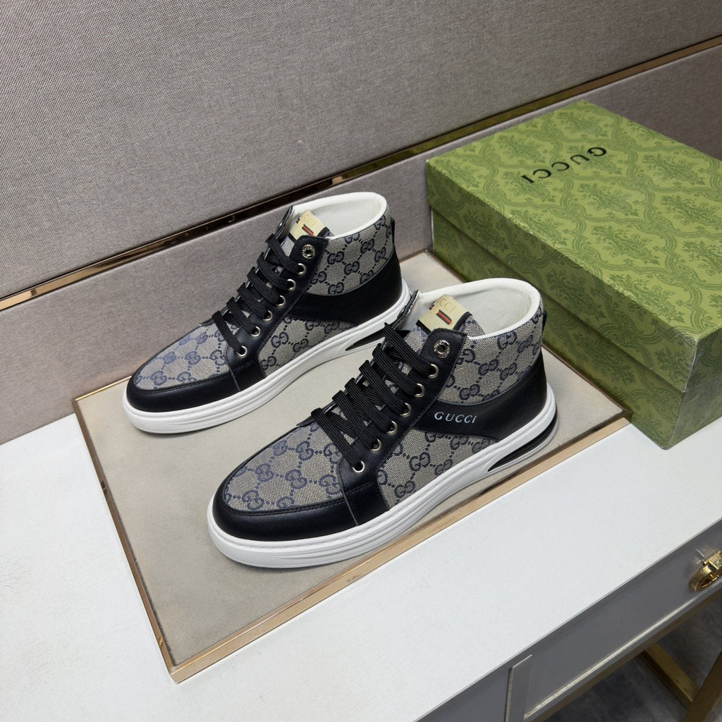Gucci Men's Patterned High-Top Sneakers