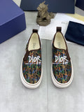 Dior Patterned Canvas Slip-On Sneakers